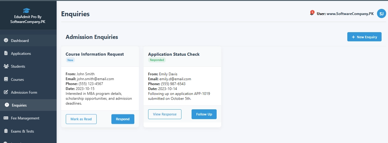 Admission Management Software in Bhakkar