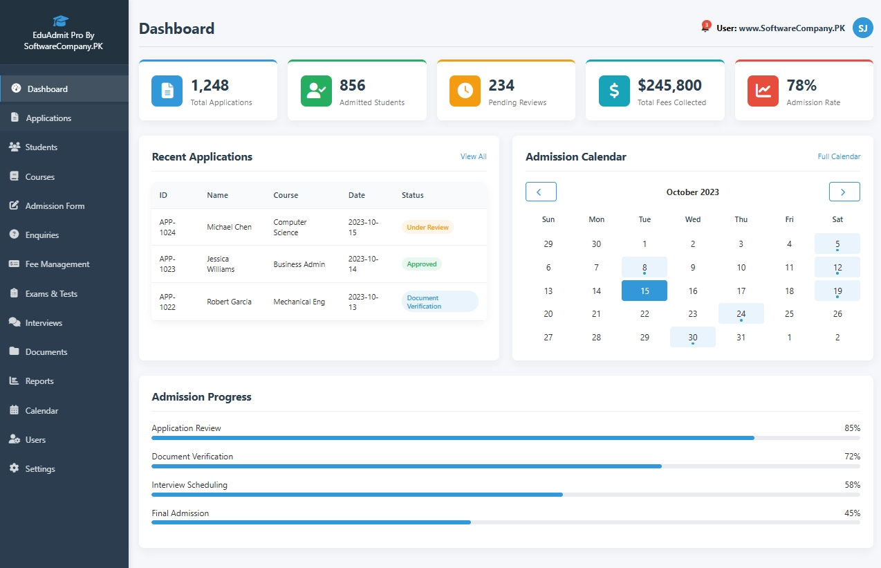 Admission Management Software in Islamabad