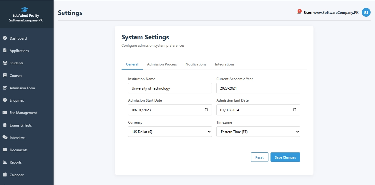 Admission Management Software in Jhang