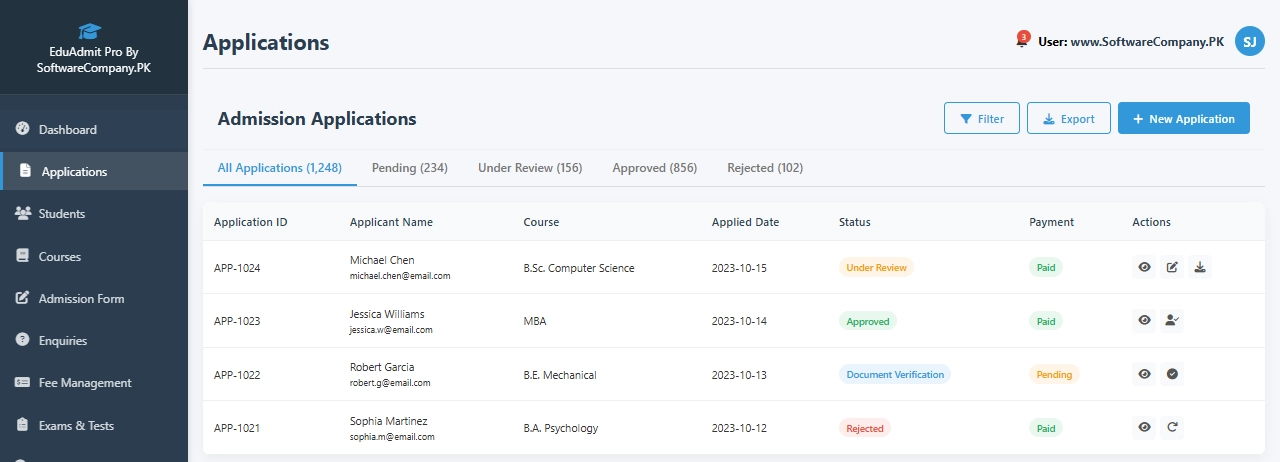 Admission Management Software in Lahore