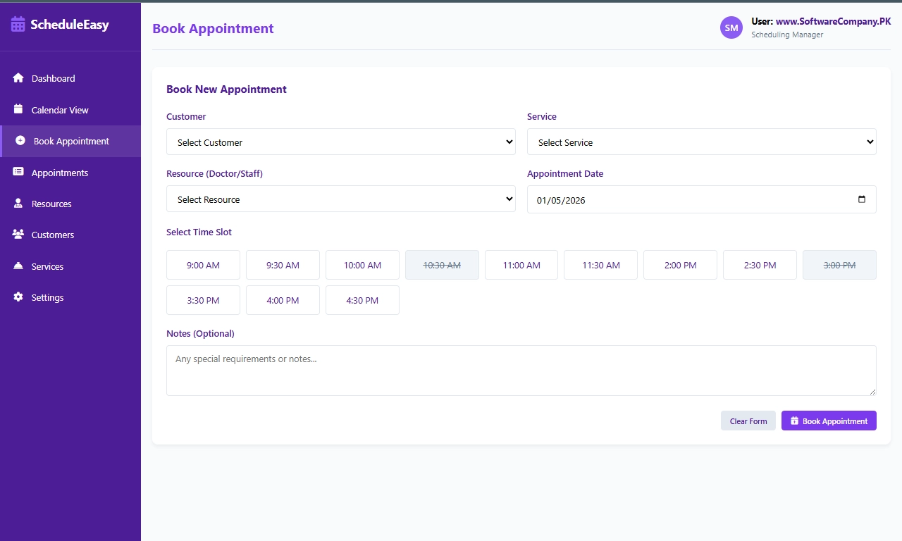Appointment Scheduling Softwarein Hafizabad