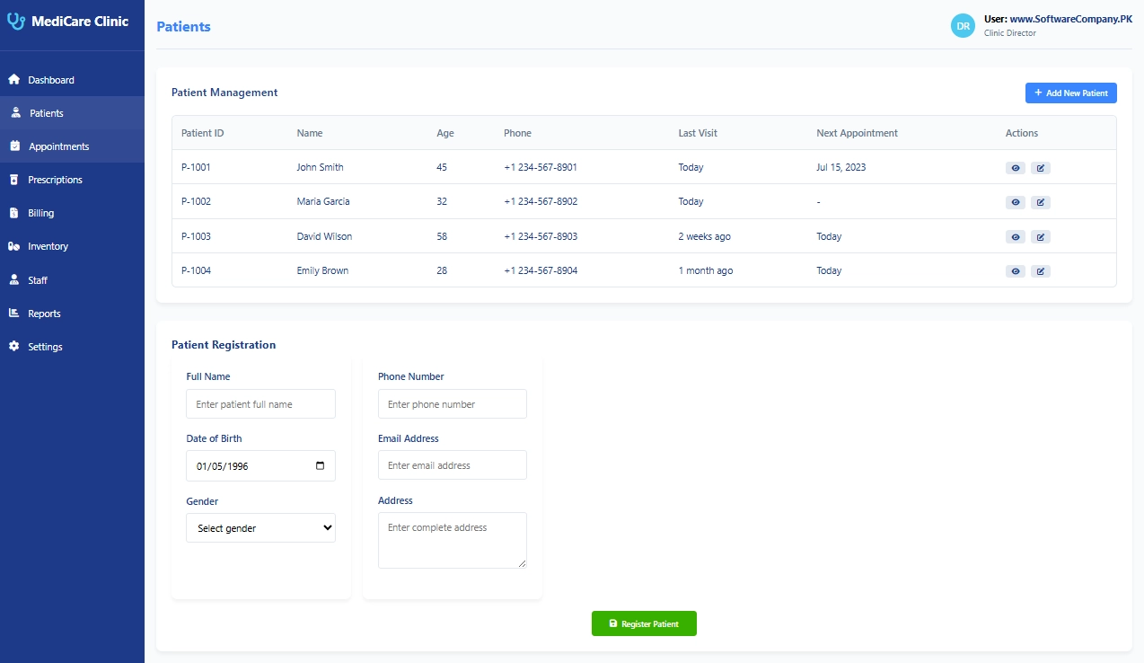 Clinic Management Software in Chiniot