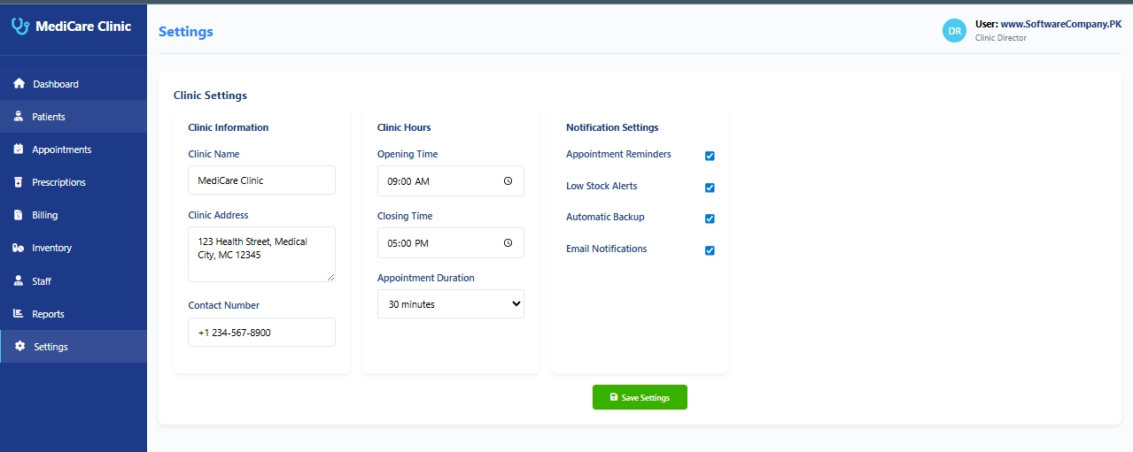 Clinic Management Software in Multan