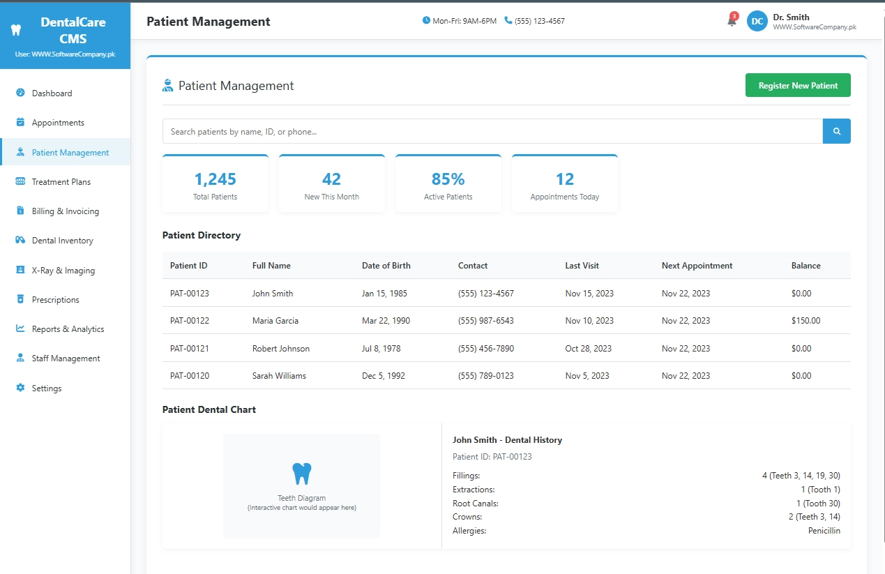 Dental Clinic Software in Sargodha