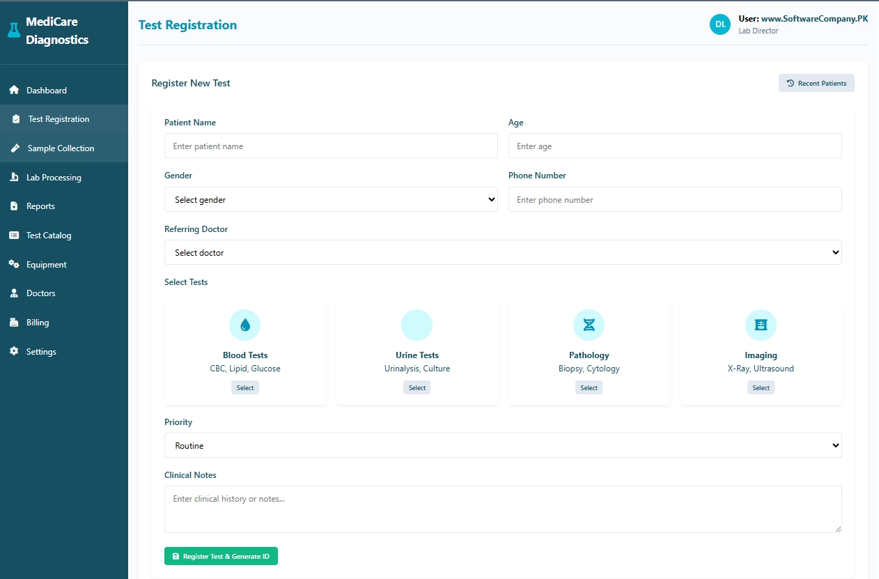Diagnostic Center Software in Pakistan in Chiniot