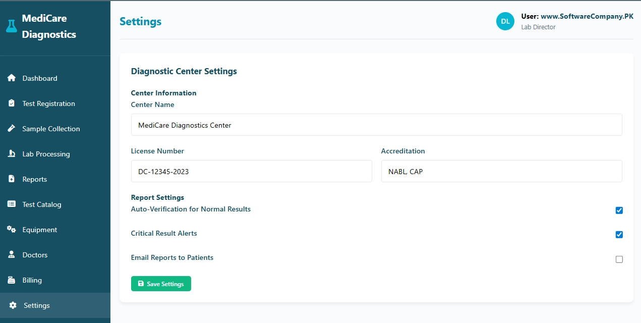 Diagnostic Center Software in Pakistan in Mianwali