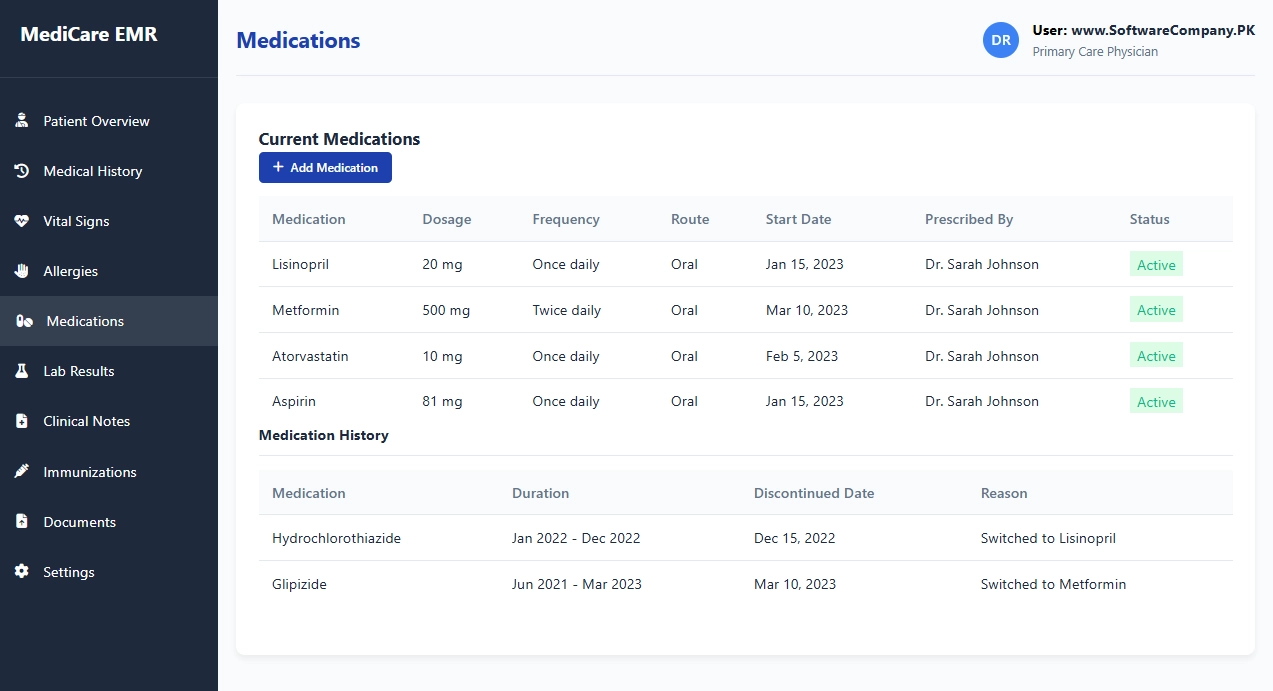 Electronic Medical Records (EMR) Keeping Software Tala Gang