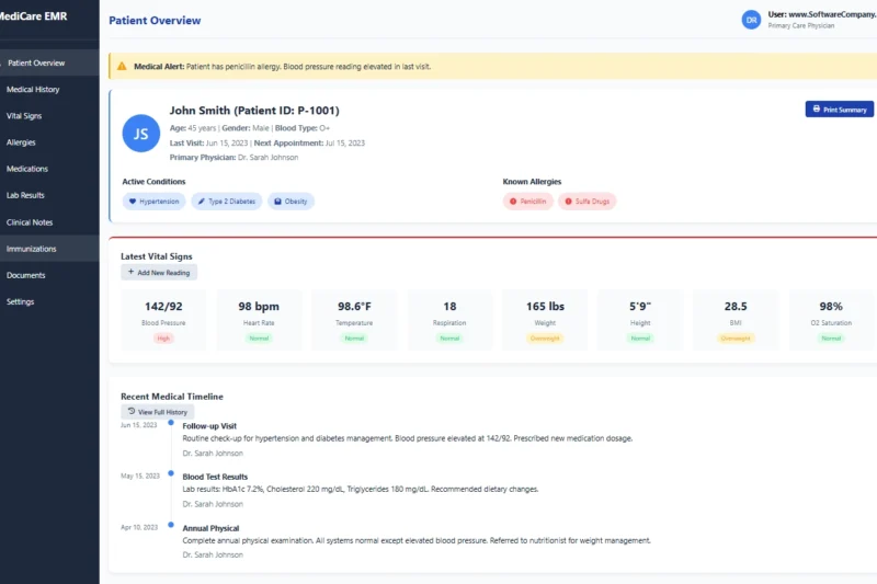 Electronic Medical Records (EMR) Keeping Software in Pakistan