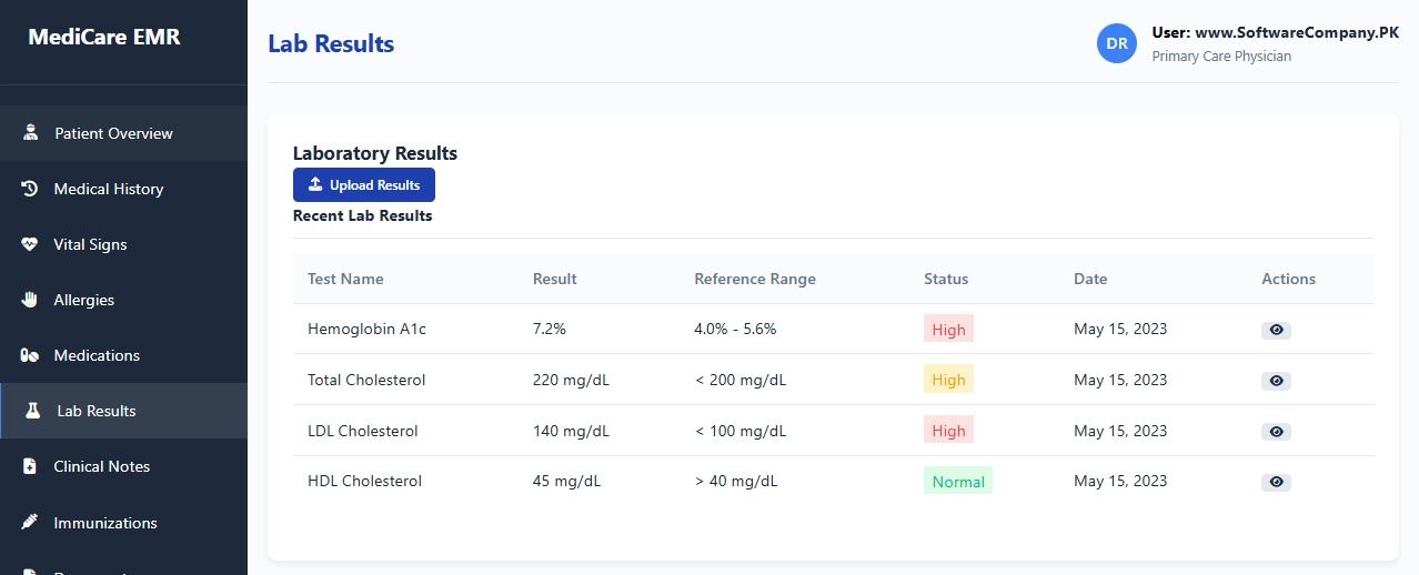Electronic Medical Records (EMR) Keeping Software in Mianwali