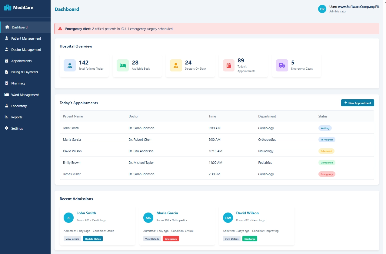 Hospital Management Software in Islamabad