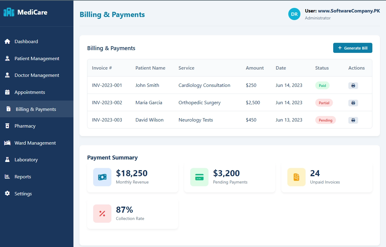 Hospital Management Software in Rawalpindi