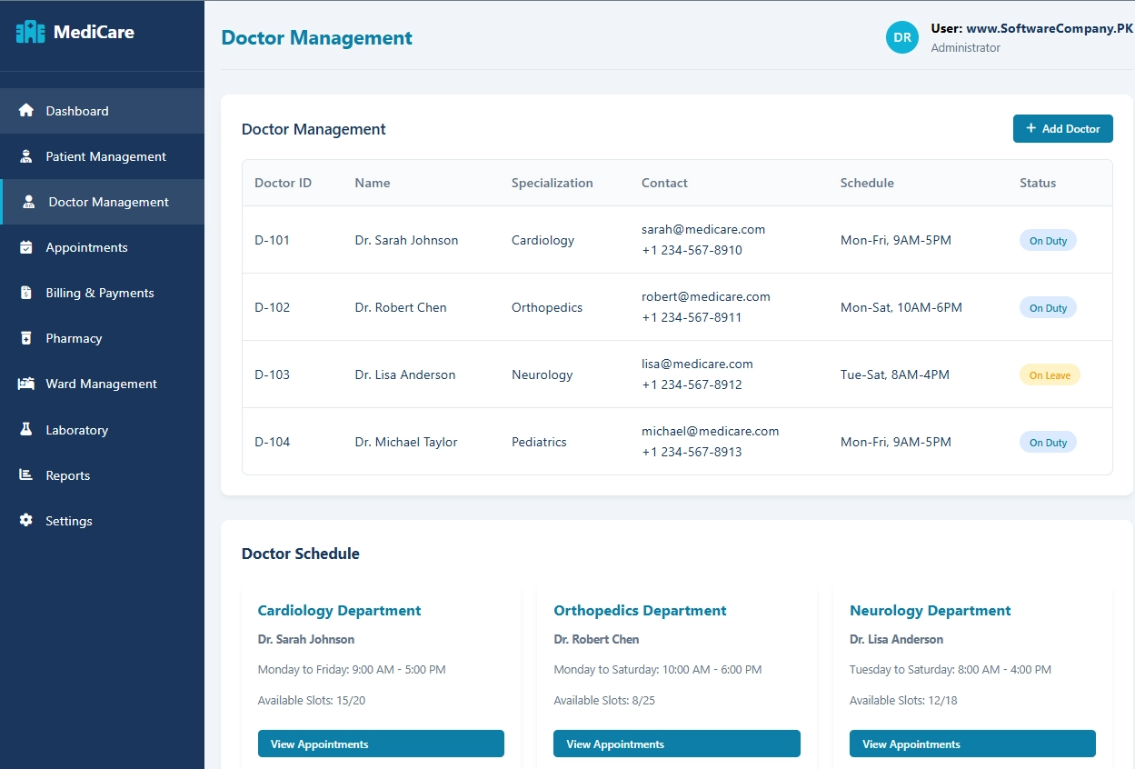 Hospital Management Software in Sargodha
