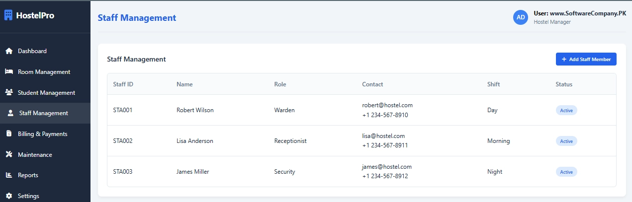 Hostel Management Software in Bhakar