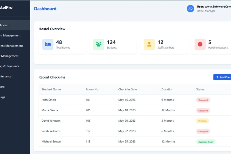Hostel Management Software in Pakistan