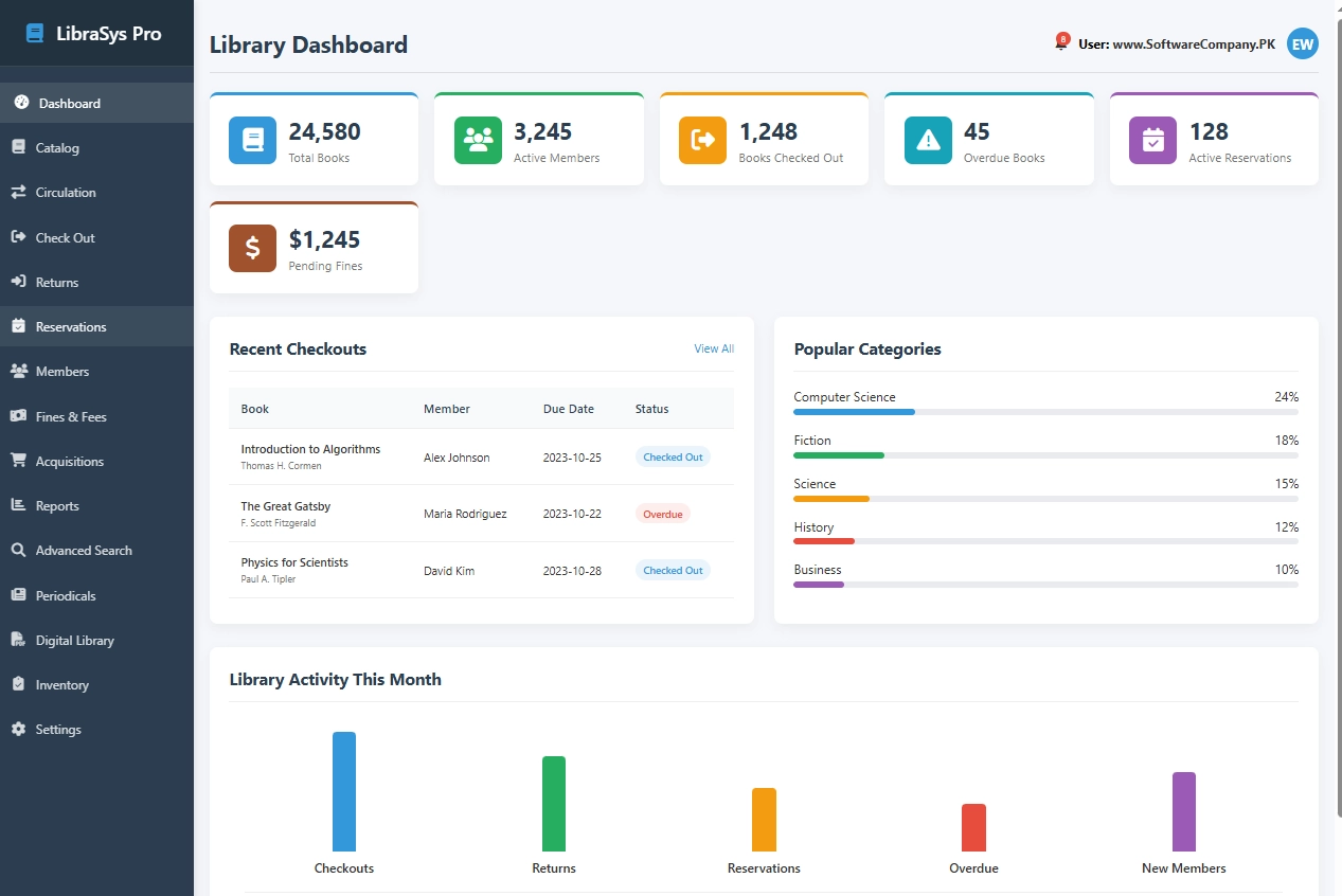 Library Management System Software in Islamabad