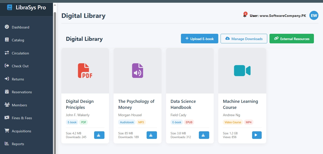 Library Management System Software in Multan