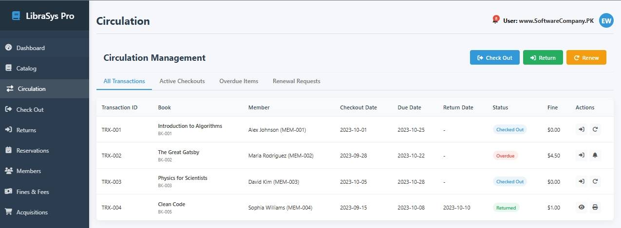 Library Management System Software in Sargodha