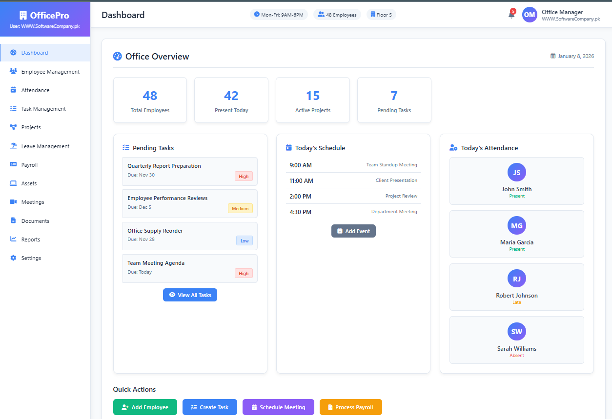 Office Management Software in Islamabad