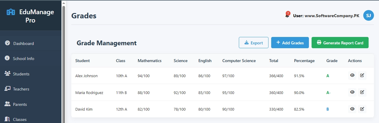 School Management System Software in Chakwal
