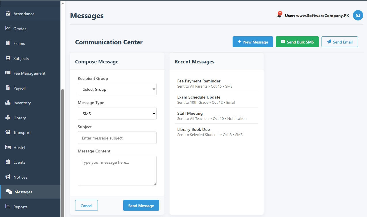 School Management System Software in Chiniot