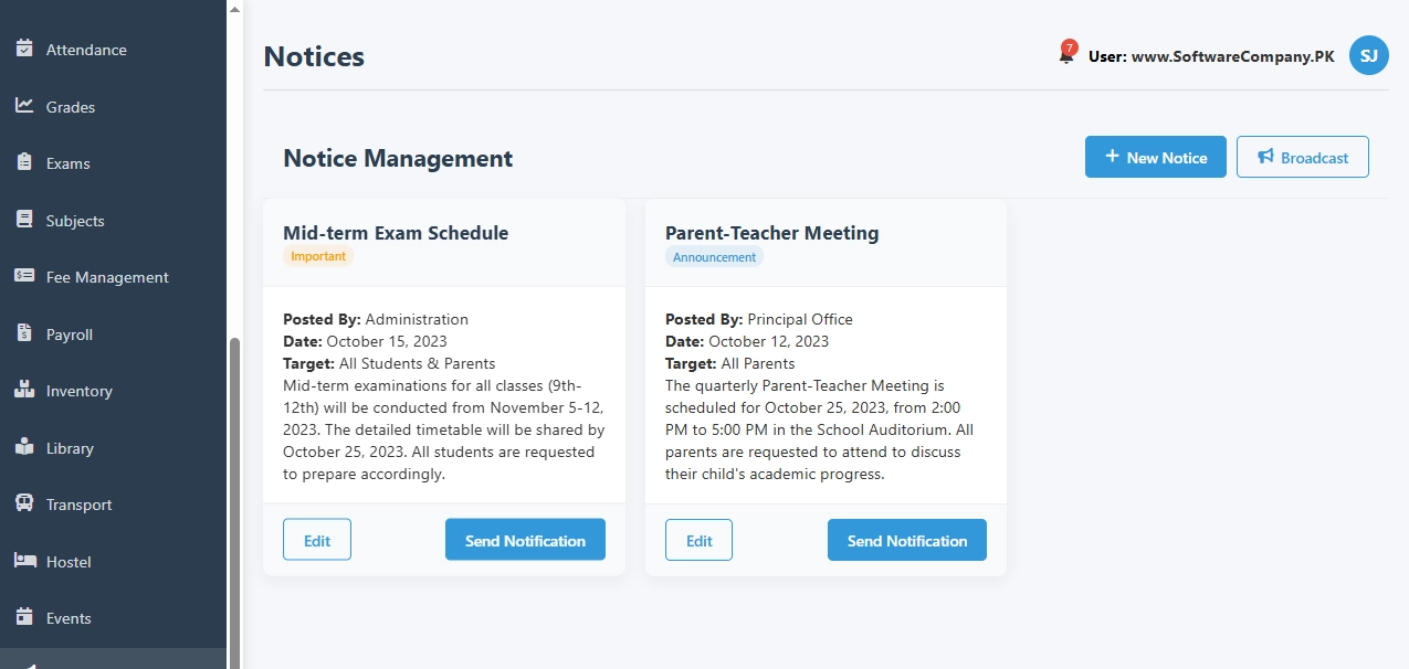School Management System Software in Hafizabad