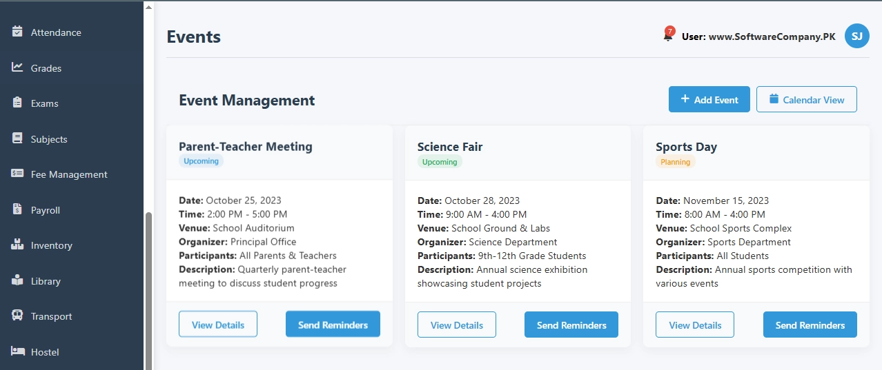 School Management System Software in Hyderabad
