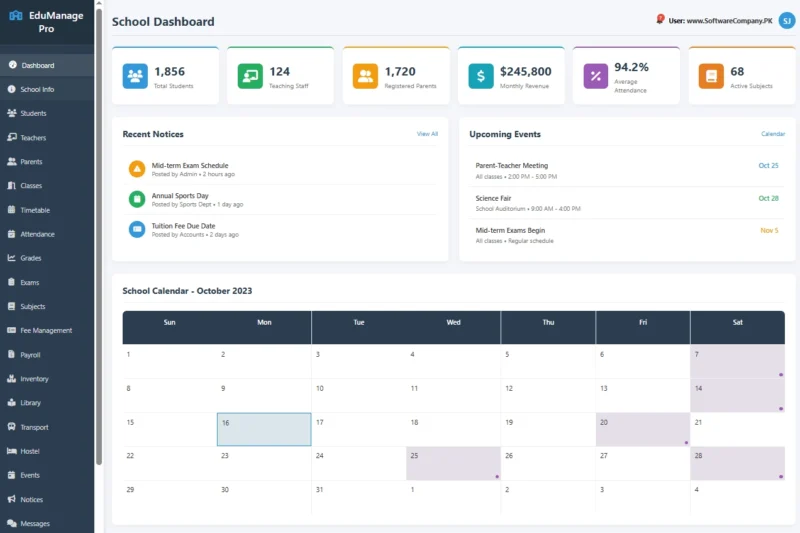 School Management System Software in Pakistan