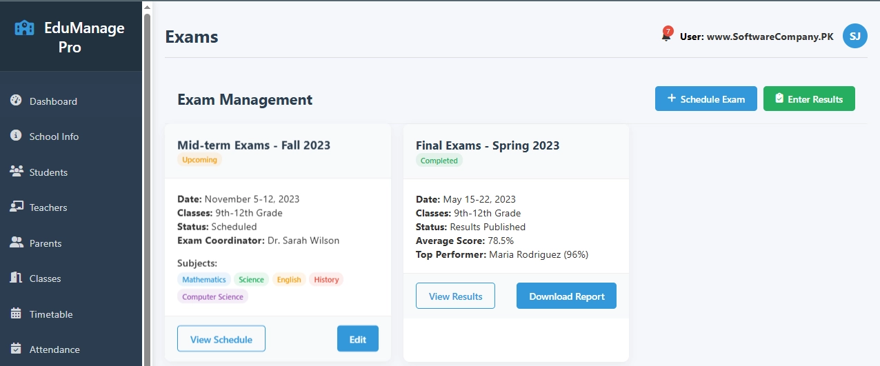 School Management System Software in Khushab