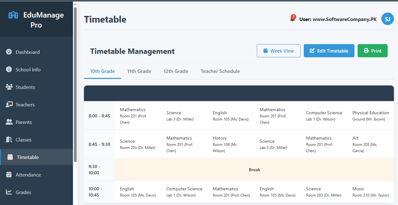 School Management System Software in Mianwali