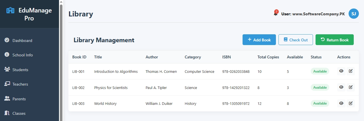 School Management System Software in Quetta