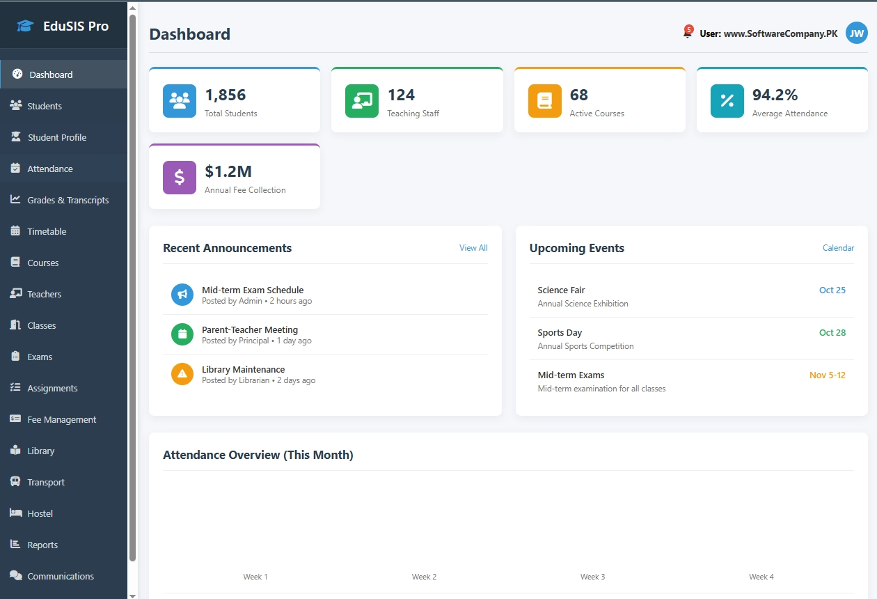 Student Information System (SIS) Software in Islamabad
